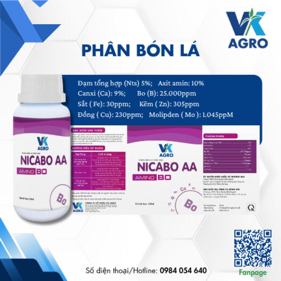 Đại lý phân bón lá VK AGRO