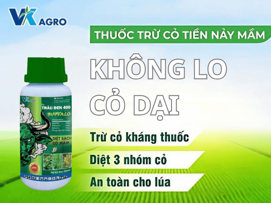 Thuốc Trừ Cỏ VK – TRÂU ĐEN 400