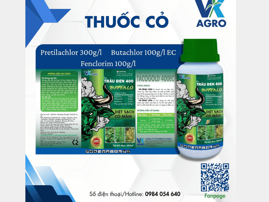 Thuốc Trừ Cỏ VK – TRÂU ĐEN 400